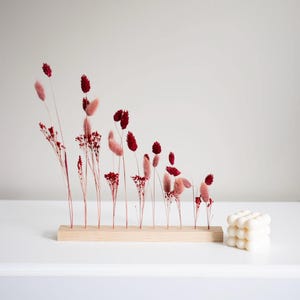 FlowerBar | Display dried flowers & noble oak, wooden arrangement, dried flowers, durable, flowers