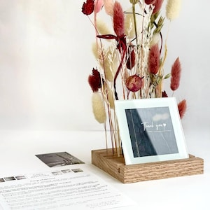 Jardinière avec cadre | Décoration naturelle de fleurs séchées | Cadeau de bureau unique | Affichage de marque respectueux de l'environnement