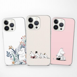 Coque de portable Moomin pour iPhone 16e 15 Pro Max 14 13 12 Xr 7 SE, Moominvalley Cover pour Samsung S25 A26 A36 A56 S24 S23 S22 S21 S20 FE A74 A35
