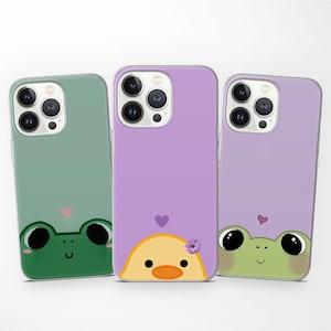 Funda Froggy para iPhone 16e Pro Max 15 14 13 12 Mini XR 7 SE 2022. Funda de teléfono Frog Bird compatible con Samsung S25 A26 A36 A56 S24+ S23 S22 S21 S20 Fe