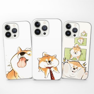 Shiba Inu Phone Case for iPhone 16e Pro 15 14 13 12 Mini Xs Xr 7 SE 2020, Doggo Cover fits Samsung S25 A26 A36 A56 S24 S22 S20 FE S21 S23