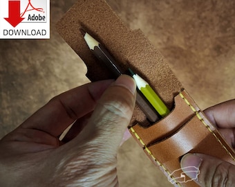 Leather Pencil Case Pattern: DIY Crafting Template (PDF Download A4 Size)