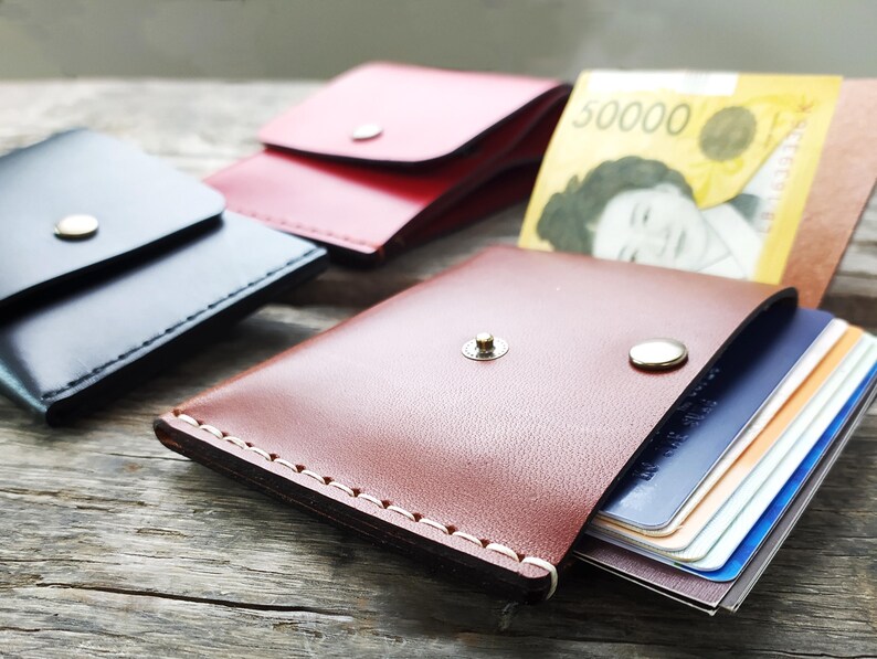 Cartera de cuero con patrón único: sencilla y elegante imagen 3