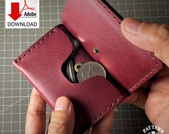 Minimalist Coin Card Wallet Pattern: Easy Leathercraft DIY (Beginner-Friendly)
