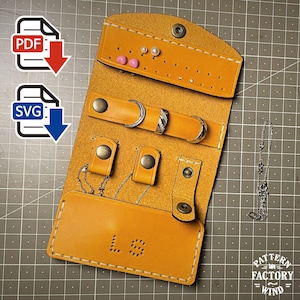 DIY Leder Schmuck Etui Muster PDF SVG Vorlage