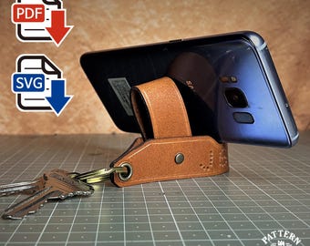 Patrón de llavero personalizado con soporte / Plantilla PDF SVG de regalo DIY sin costuras en 10 minutos