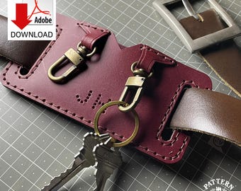 Manualidades en cuero para principiantes: Tutorial sencillo para hacer una cartera para llaves con forma de cinturón.