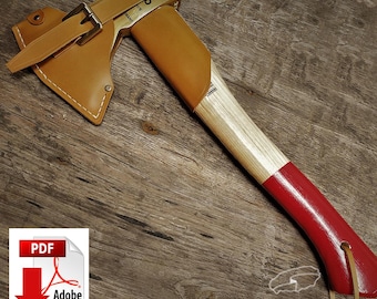 Patrón para funda de hacha de cuero: Protector de hoja para hacha Helko (Descarga en PDF)