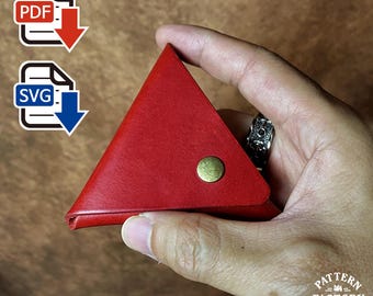 Leather Coin Purse Pattern : Snap-Only Quick Craft PDF SVG