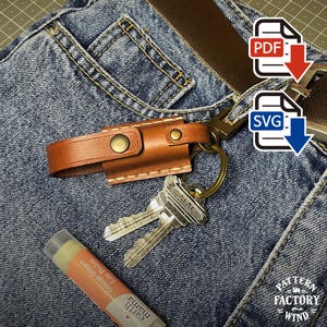 Leren lippenbalsemhouder met gedraaide onderkant: clipontwerp voor riem en tas (pdf-svg-leerpatroon)
