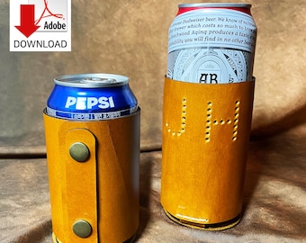 Bierhouder met leren patroon : Initials Make It Yours