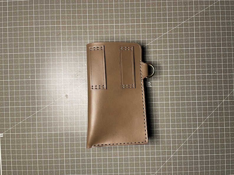 Multi Leather Phone Pouch Pattern – Belt Holster with Pocket & Key Loop PDF SVG image 4