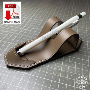 Leather Pen Holder DIY Pattern: Beginner Leathercraft Project (PDF Download)