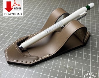 Patrón para hacer un portalápices de cuero: Proyecto de marroquinería para principiantes (Descarga en PDF)