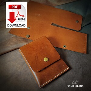 Cartera de cuero con patrón único: sencilla y elegante imagen 1