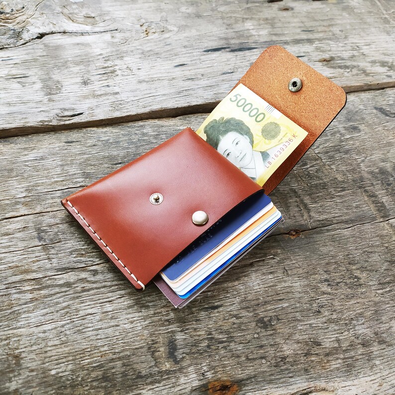 Cartera de cuero con patrón único: sencilla y elegante imagen 4