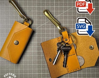 Estuche compacto para llavero (PDF SVG) / Soporte EDC minimalista para llaves y monedas