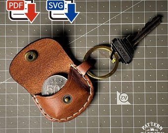 Patrón de llavero de moneda redonda: artesanía en cuero fácil (personalizada y apta para principiantes)