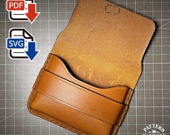Leather Card Wallet Pattern - High Capacity Design PDF SVG
