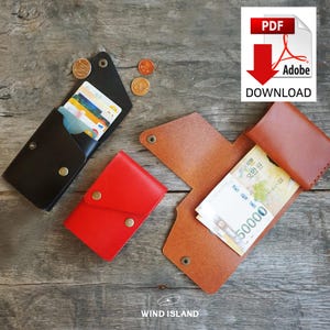 Patrón de billetera plegable de cuero: billetera para minimalistas
