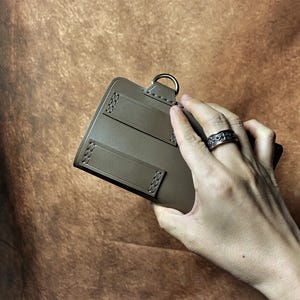 Multi Leather Phone Pouch Pattern – Belt Holster with Pocket & Key Loop PDF SVG image 6