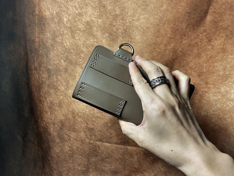 Multi Leather Phone Pouch Pattern – Belt Holster with Pocket & Key Loop PDF SVG image 6