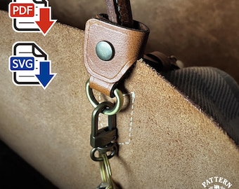 Llavero de cuero con múltiples asas (encuentra las llaves y cuelga objetos fácilmente)