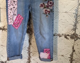 Embroidered Jeans - Etsy
