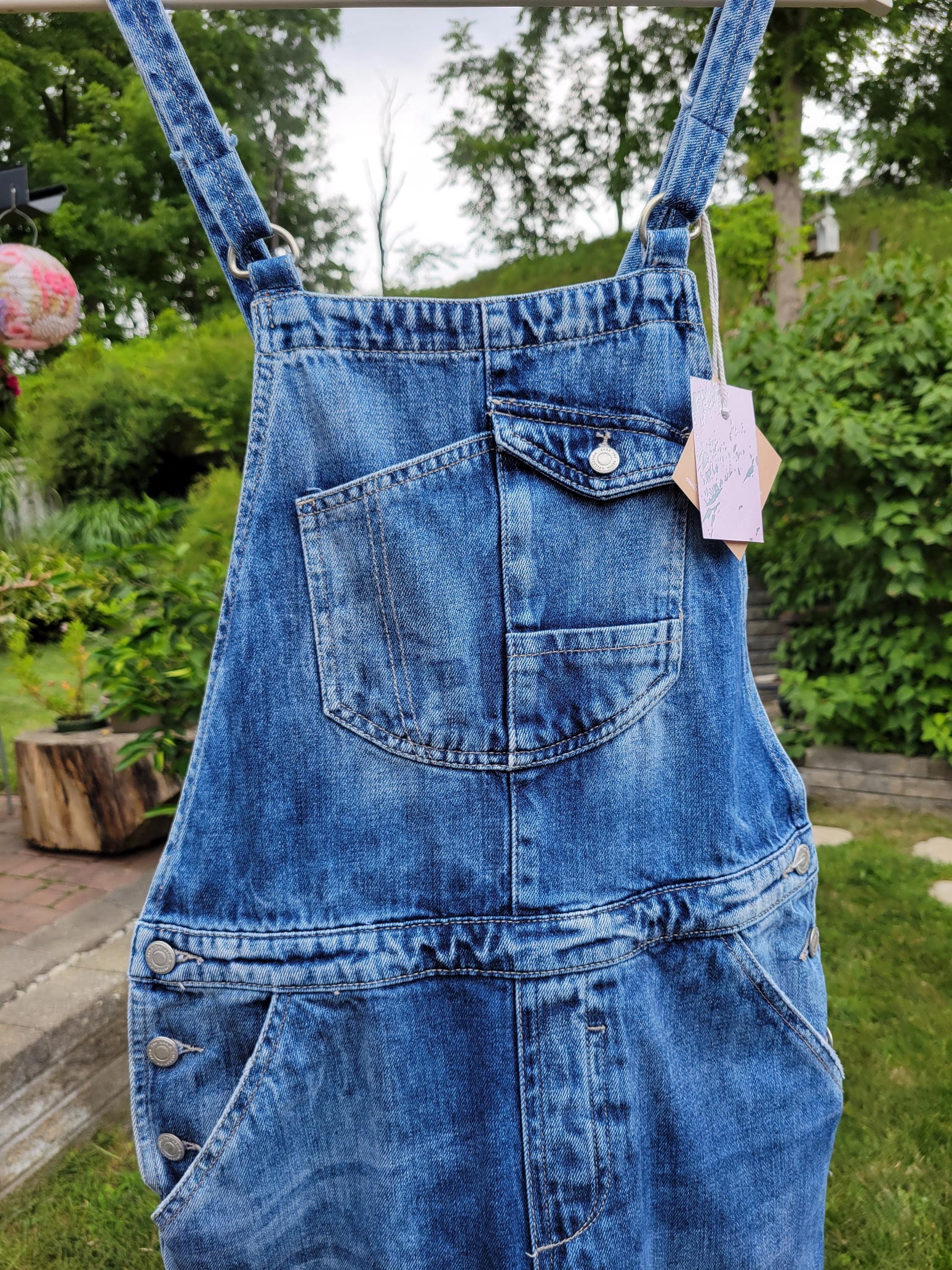 white christmas dresses Washed-Black Denim Dungaree Midi-Dress