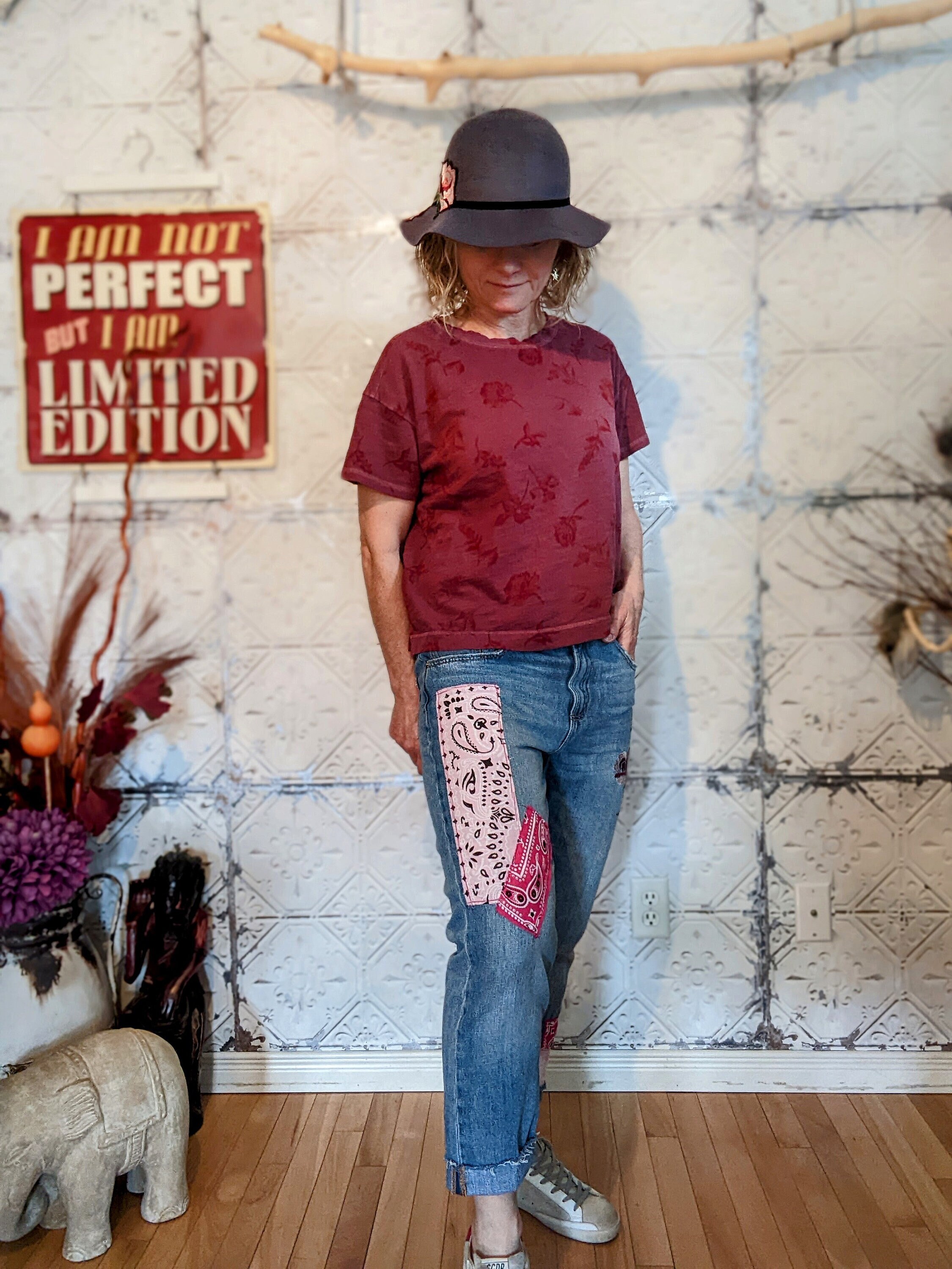 Bandana Patchwork Jeans - Etsy