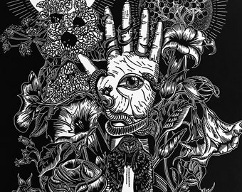 Lilith limited edition linoprint
