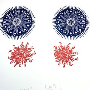 Yultide limited edition linoprint
