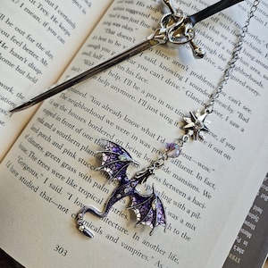 Metal Sword & Dragon fantasy bookmark  ultimate birthday gift book lovers