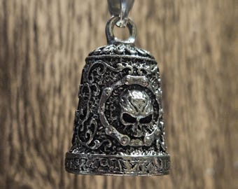 Skull Guardian Bell Keychain: Safe Travel, Gremlin Protection