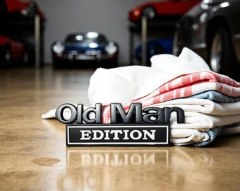 Emblema per auto Old Man Edition / decalcomania in metallo 3D in rilievo / decorazione per auto /