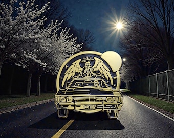 Super natural  | the impala dean and sam |  lapel push pin