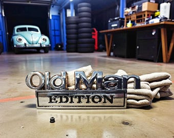 Emblema per auto Chrome Old Man Edition / decalcomania in metallo 3D in rilievo / decorazione per auto /