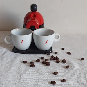 Lovely Italian vintage espresso maker, 1980s, two cups coffee maker, made in Italy