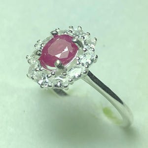Dainty Ruby Ring: 925 Sterling Silver, Handmade Gemstone Jewelry