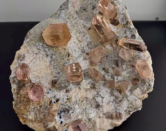 Natural Imperial Topaz Crystal Cluster – Katlang Pakistan, Collector Gemstone