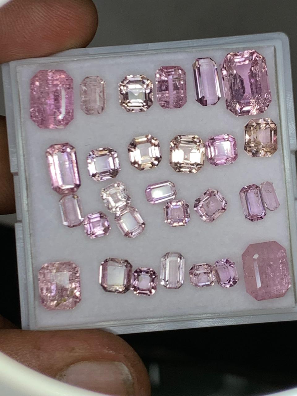 希少なインペリアルピンクトパーズ宝石ロット - 34.85カラット