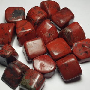 656 Gram Intense Red Color Jasper Thumbled With Iron Stains, Tumbled Red Jasper Crystal, Polished Red Jasper Gemstone, Red Grounding Crystal