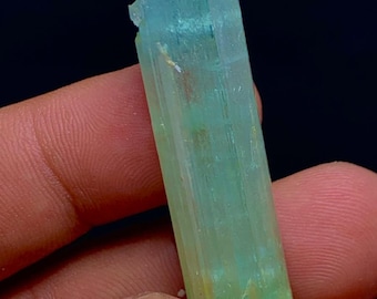 50 CT Natural Aquamarine Crystal: Water Etched Beryl Gemstone