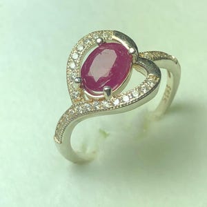 Natural Ruby Ring: Sterling Silver July Birthstone, Handmade Jewelry