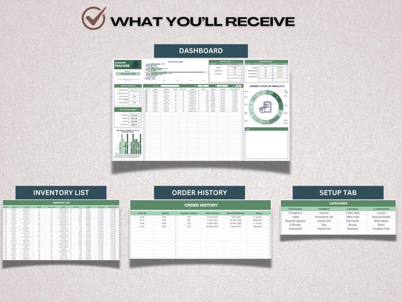 Inventory Tracker Spreadsheet, Google Sheets, Inventory Template Sheet ...