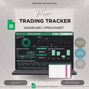 Crypto Trading Journal Google-spreadsheets | Spreadsheet handelsdashboard 2025 | Handelsanalysegrafiek | Jaarlijks en maandelijks handelsrapport