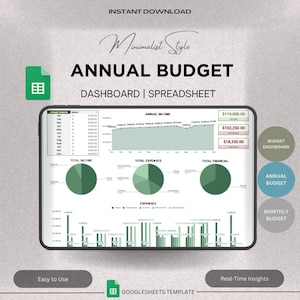 Annual Budget Spreadsheet Google Sheets Savings Tracker Debt Control Personal Finances Easy Monthly & Annual Budgeting Template