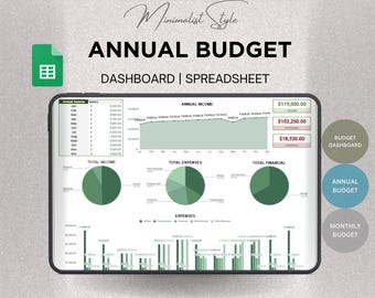 Annual Budget Spreadsheet Google Sheets Savings Tracker Debt Control Personal Finances Easy Monthly & Annual Budgeting Template