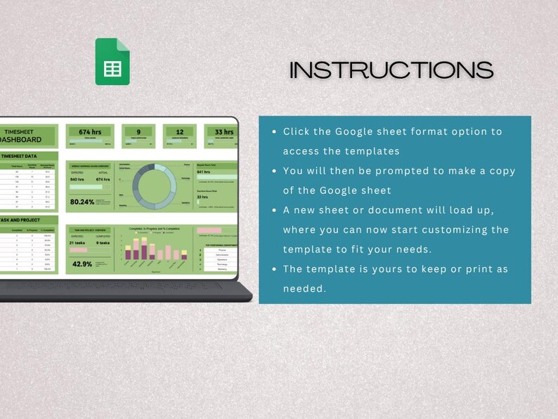 Timesheet Dashboard Template, Enhance Decision Making, Employee ...