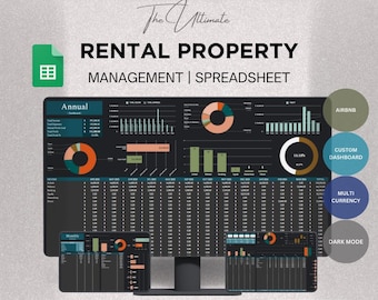 Rental Property Management Google Sheets Airbnb Income and Expense Rental Tracker Bookkeeping Spreadsheet Vacation Rental Airbnb Template